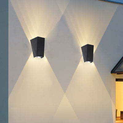 Modern Simplicity Solar Waterproof ABS Acrylic Cubic LED Wall Sconce Lamp For Outdoor Patio