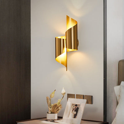 Lampe murale à double cylindre en fer moderne et luxueuse à 2 lumières pour salon 