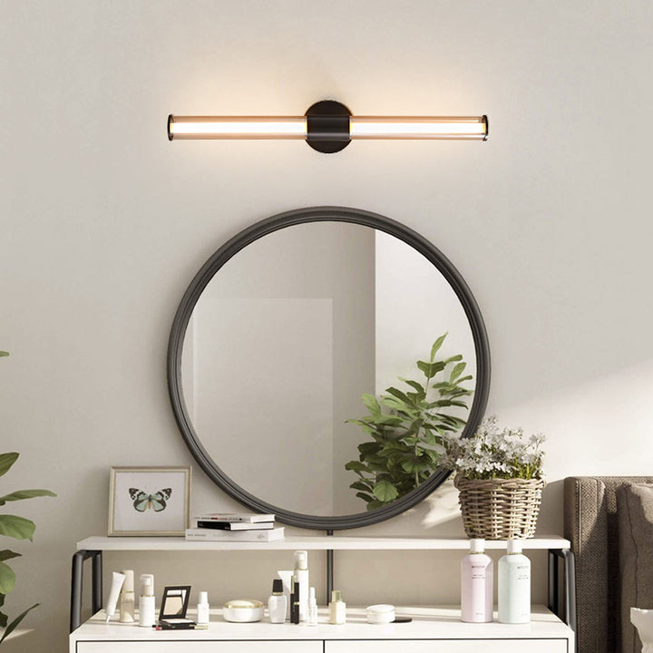 Applique Murale à LED en Verre de Cuivre Cylindrique Minimaliste Moderne Pour Salon 