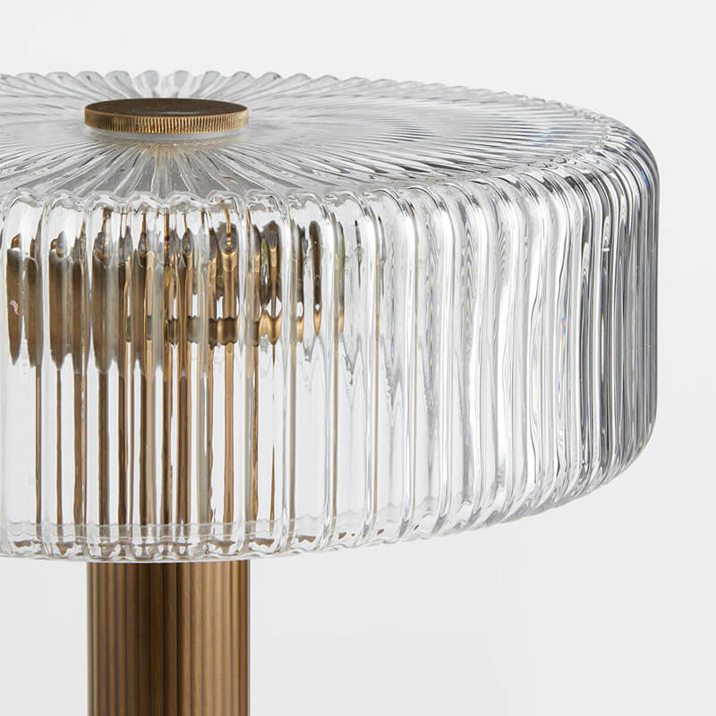 Lámpara de Mesa Decorativa de Vidrio con LED de Cilindro Simple Nórdico Moderno 