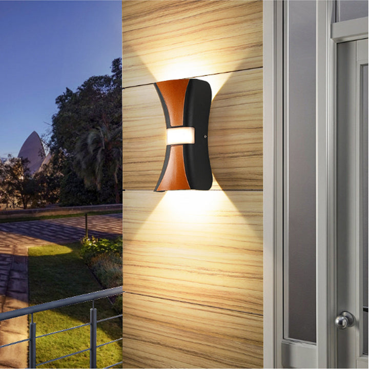 Modern Minimalist Rolled Edges Column Aluminum Waterproof LED Wall Sconce Lamp For Outdoor