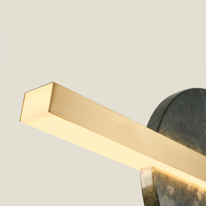 Zeitgenössische Luxus Eisen gerade Linie runden Marmor LED Insel Licht Pendelleuchte für Wohnzimmer 