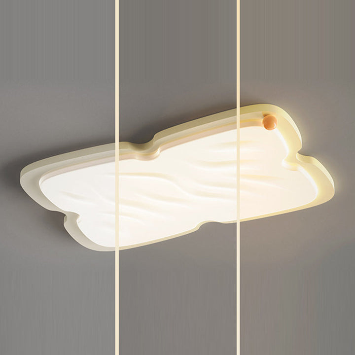 Moderne nordische Creme Biskuit PVC Schatten Hardware LED Unterputz Deckenleuchte für Schlafzimmer 
