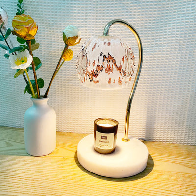 Japanese Style Creative Glass Spherical 1-Light Melting Wax Table Lamp