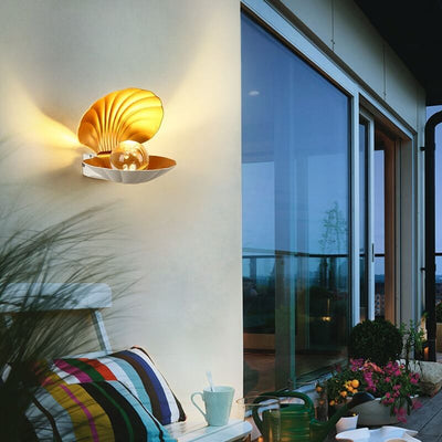 Outdoor Waterproof Creative Shell Aluminum LED Wall Sconce Lamp