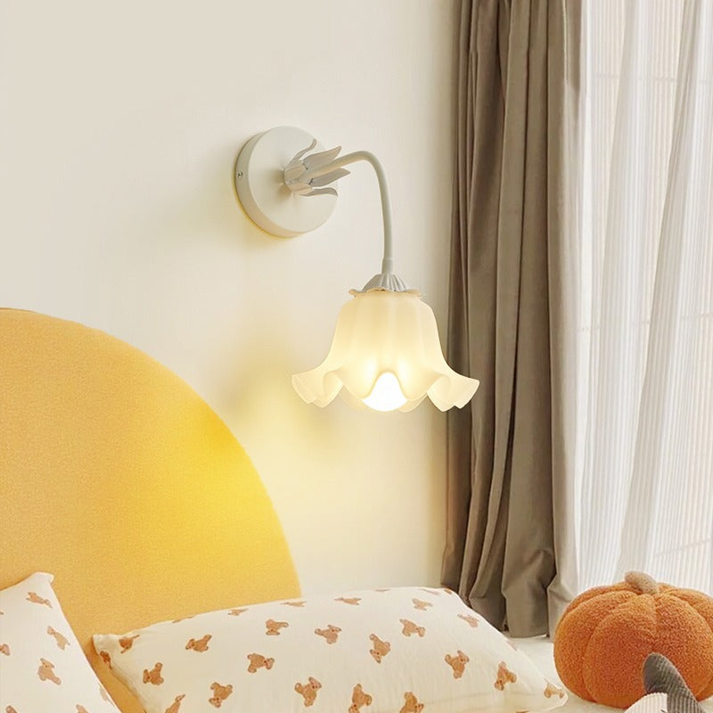 Applique murale 1 lumière avec abat-jour en forme d&
