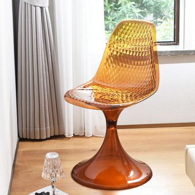 Silla de comedor con respaldo de diseño de arco de plásticos acrílicos nórdicos contemporáneos para comedor 