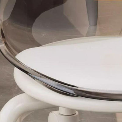 Modern Minimalist Plastic Leather Chair Roller Skating For Living Room