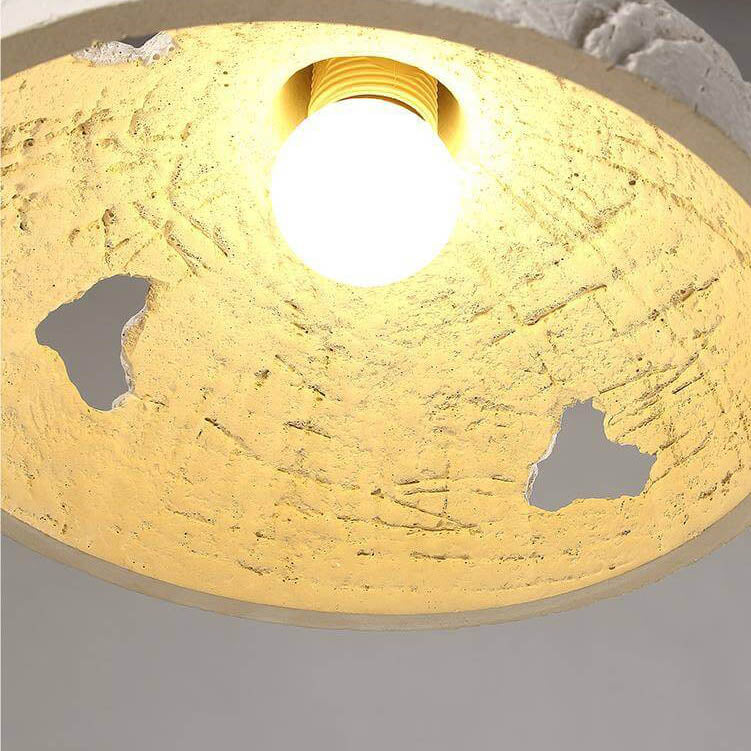 Suspension lumineuse 1 lumière en disques de béton vintage rustiques traditionnels pour chambre 