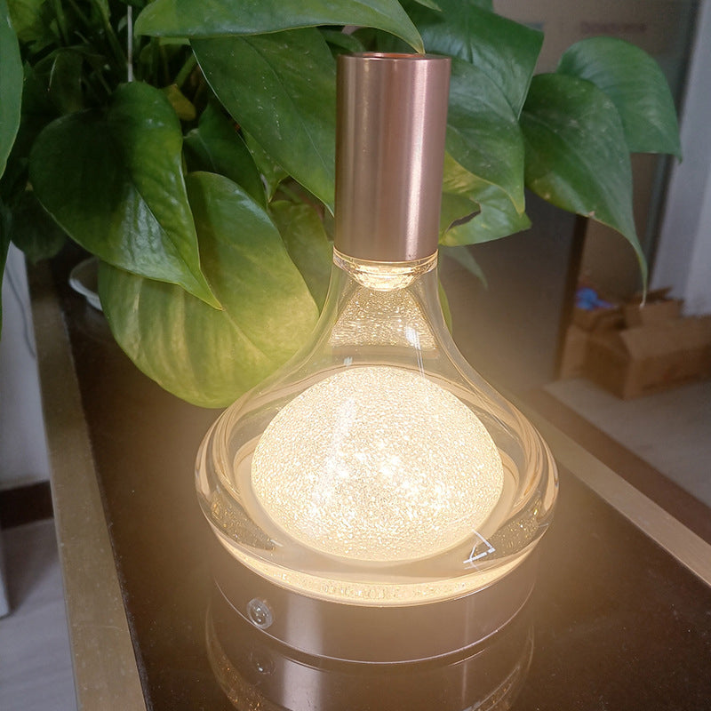 Moderne minimalistische Weinflasche Aluminium LED Tischlampe für Wohnzimmer 