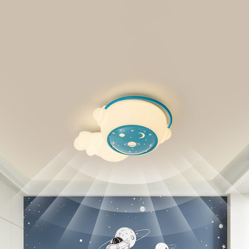 Luz de techo LED de montaje empotrado de hierro plástico redondo de estrella de dibujos animados creativa contemporánea para dormitorio 