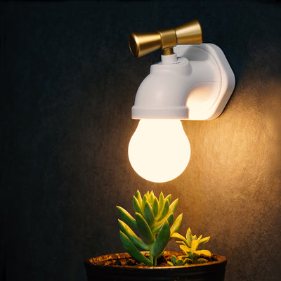 Modern Creative Faucet ABS PC USB LED Night Light Wall Sconce Lamp