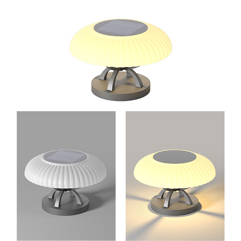 Lampe de paysage LED contemporaine en acier inoxydable étanche PE design champignon pour patio extérieur 
