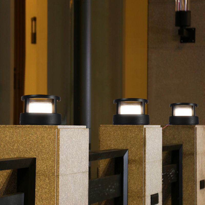 Lumière extérieure imperméable industrielle de paysage de pelouse du cylindre en aluminium LED 