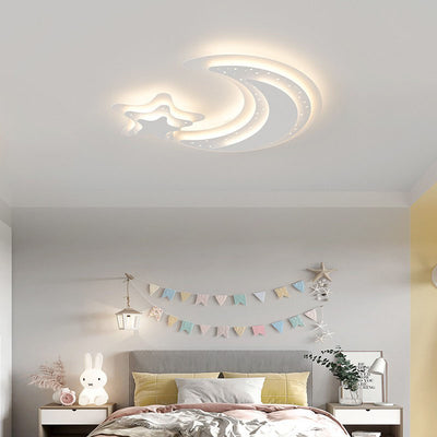 Luz de techo LED de montaje empotrado de hierro acrílico contemporáneo creativa para dormitorio 