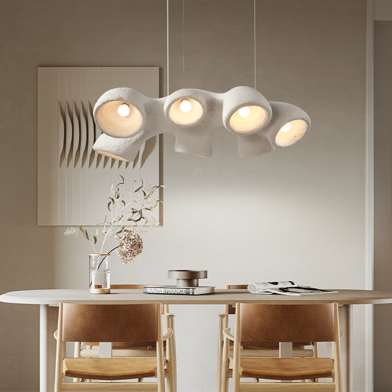 Lustre contemporain scandinave en polystyrène haute densité 3/7 lumières pour salon 