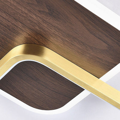Lumière de Plafond Semi-Encastrée LED Carrée Circulaire en Aluminium Minimaliste Moderne 