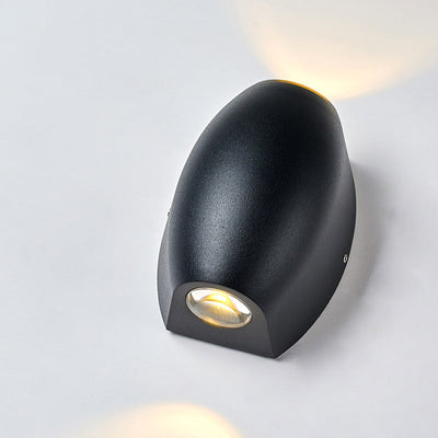 Zeitgenössische Einfachheit rechteckige Aluminiumglas LED Wandleuchte Lampe für Garten 