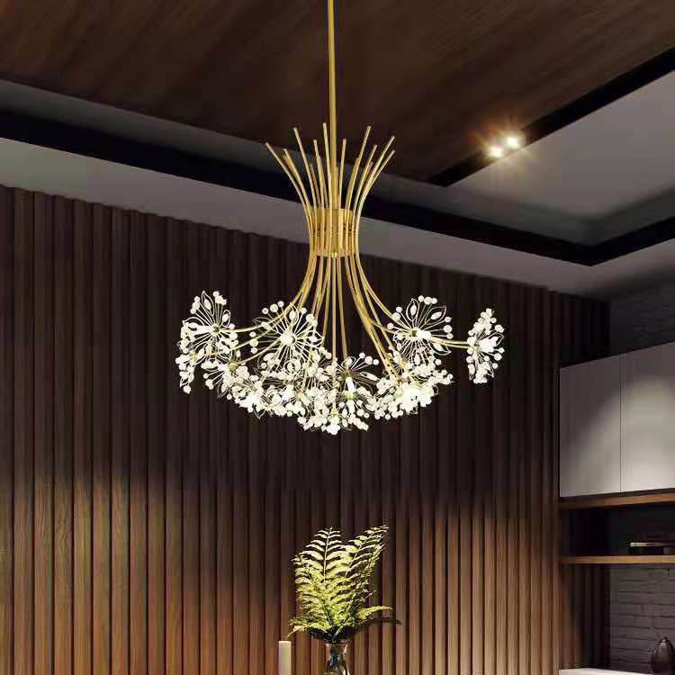 Modern Transitional Crystal Dandelion Branches 13/19 Light Chandelier For Dining Room