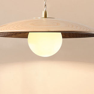 Modern Minimalist Log Long Line Circular 1-Light Pendant Light