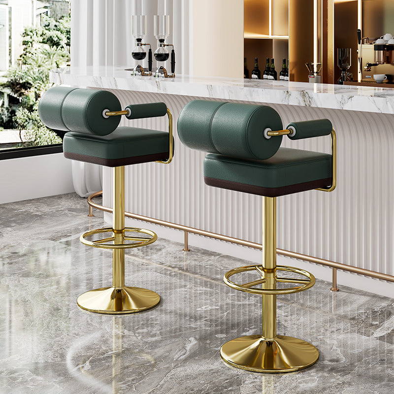 Tabouret de bar cylindrique carré en alliage d&
