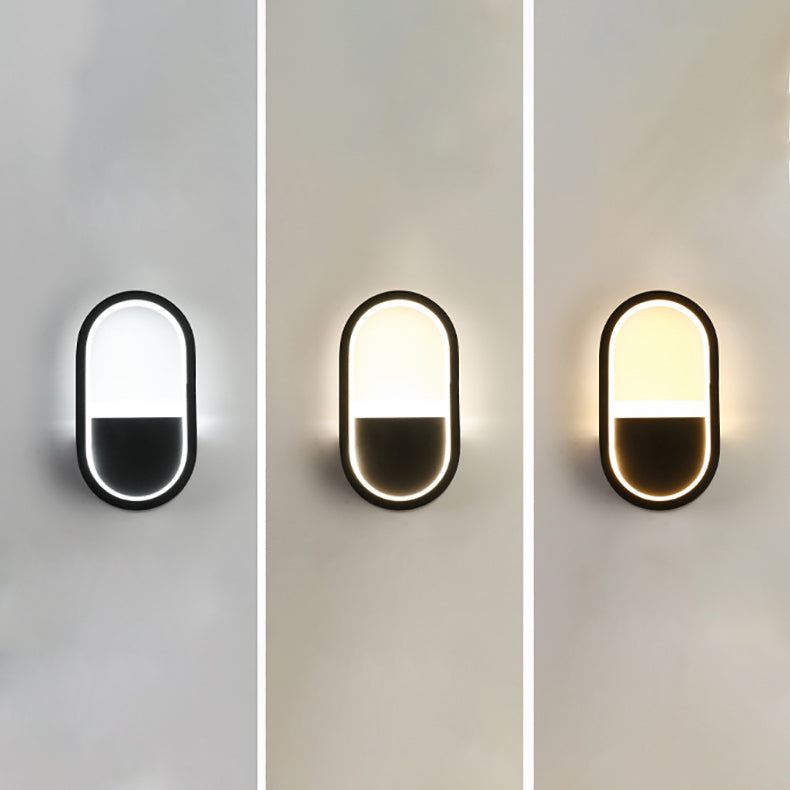 Moderne minimalistische Eisen Silikon elliptische Kreisbogen LED Wandleuchte Lampe für Schlafzimmer 