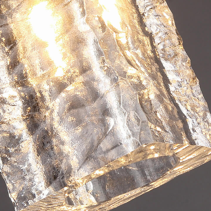 Modern Luxury Crystal Cube Copper 1-Light Wall Sconce Lamp For Living Room