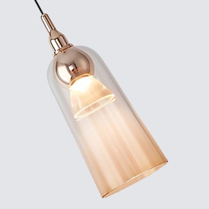 Zeitgenössische nordische Acryl-Cup-Shade-Aluminium-LED-Pendelleuchte mit Farbverlauf für Esszimmer 