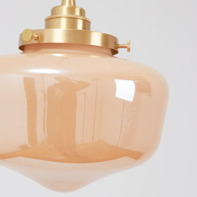 Lustre suspendu en laiton et verre nordique contemporain à 1 lumière pour salon 