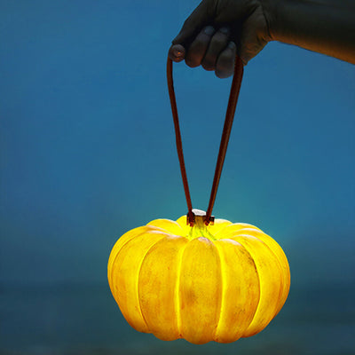 Contemporary Creative Waterproof Pumpkin Resin LED Portable Outdoor Light For Garden