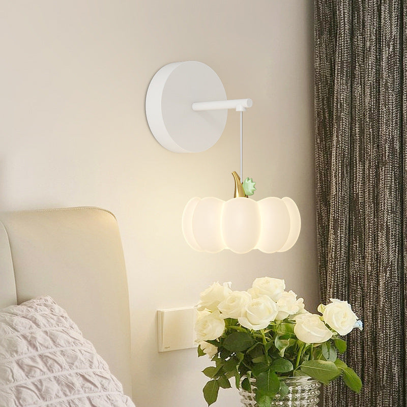 Éclairage semi-encastré LED en fer PE à base de disque en forme de citrouille minimaliste moderne pour chambre 