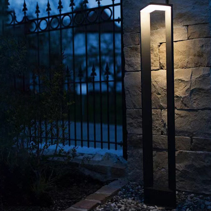 Luz de paisaje LED de aluminio acrílico rectangular impermeable minimalista moderna para exteriores para patio exterior 