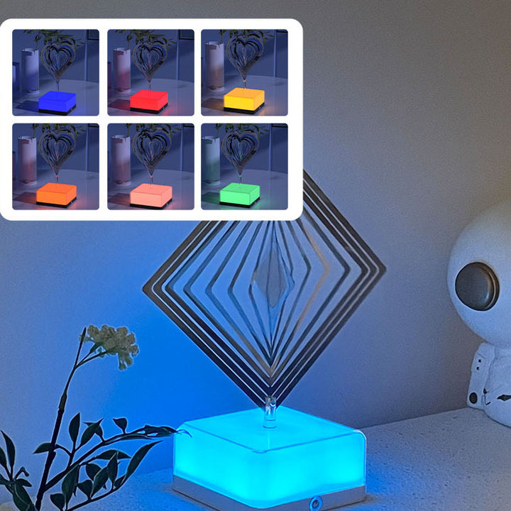 Modern Art Deco Stainless Steel ABS Cubic Base Multishape Rechargeable USB LED Table Lamp Night Light For Bedside