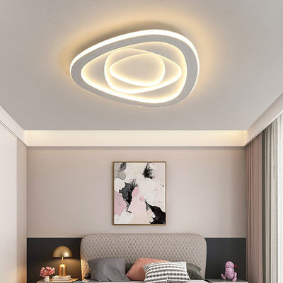 Zeitgenössische Einfachheit Eisen Rose Blume Wolke Form LED Unterputz Deckenleuchte für Wohnzimmer 