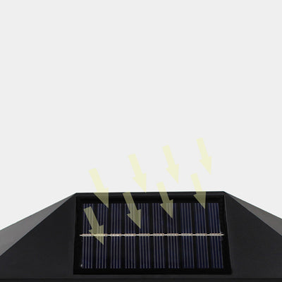 مصباح جداري خارجي LED بإشارة عنوان ABS الصناعية المعاصرة بالطاقة الشمسية للحديقة 