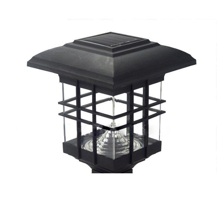 Modern Simplicity Solar Square Pillar Plastic LED Outdoor Light Lawn Landscape For Garden