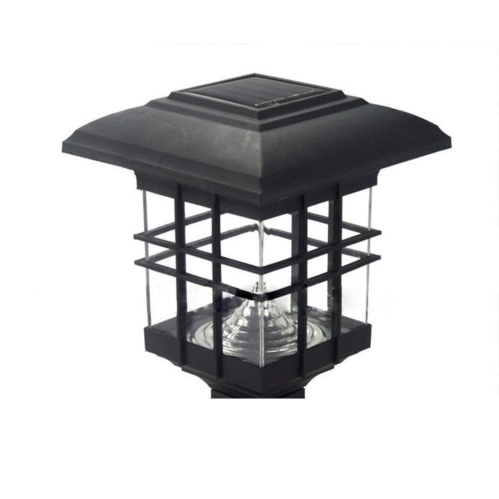 Modern Simplicity Solar Square Pillar Plastic LED Outdoor Light Lawn Landscape For Garden