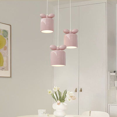 Moderne Einfachheit Zylinder Bogen Metall Harz 1/3/5 Licht Pendelleuchte Für Schlafzimmer 