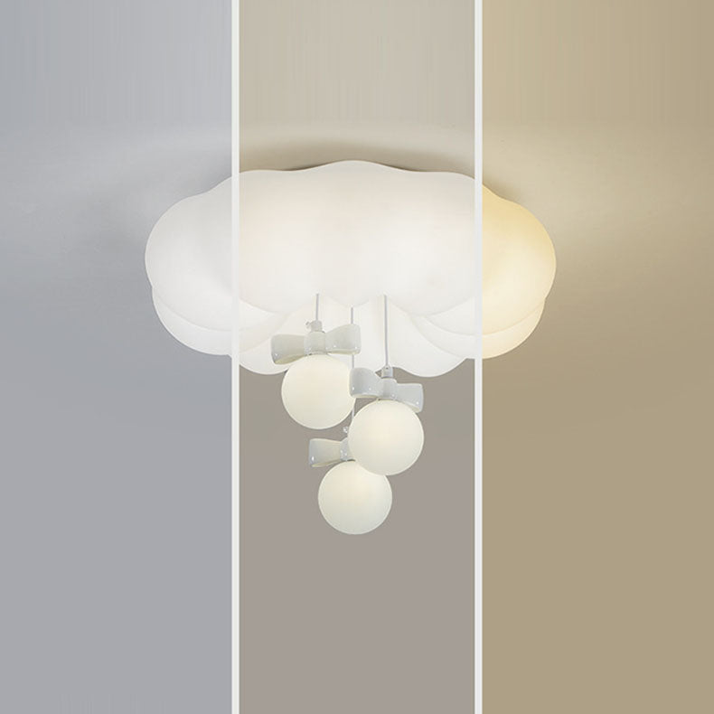 Moderne minimalistische Wolken sphärische Bogen Eisen Kunststoff LED Unterputz Deckenleuchte für Schlafzimmer 