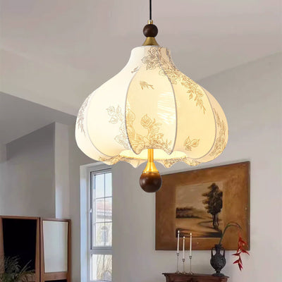 Traditioneller französischer Kronleuchter aus Kastanienholz mit Metall- und Eschenholz-Stoff, 3/5 Lichter für Esszimmer 