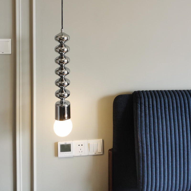 Simplicité Contemporaine Fer Gourde Suspension 1-Lumière Pour Salon 