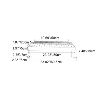 Lumière extérieure LED rectangulaire en aluminium étanche contemporaine pour jardin, avec contour de ligne solaire 