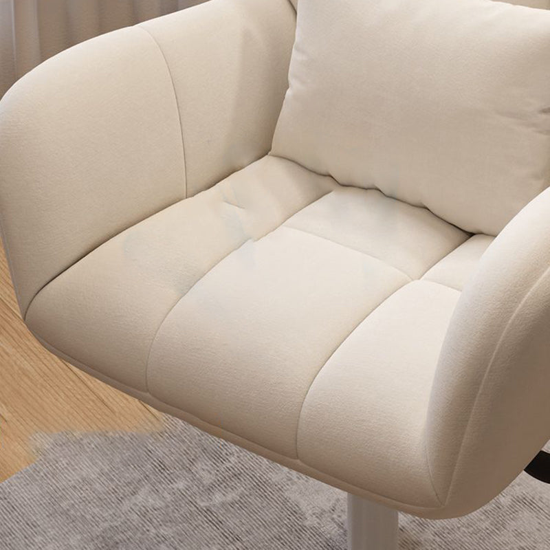 Moderner minimalistischer quadratischer Rücken Samt Baumwolle Nylon Schreibtischstuhl Rückenlehne Armlehne für Home Office 