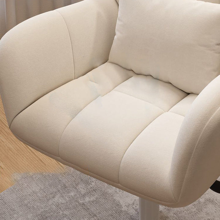 Moderner minimalistischer quadratischer Rücken Samt Baumwolle Nylon Schreibtischstuhl Rückenlehne Armlehne für Home Office 