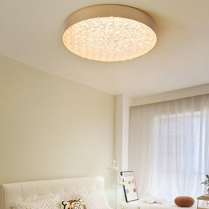 Moderne leichte Luxus einfache Schmiedeeisen runde LED-Deckenleuchte 