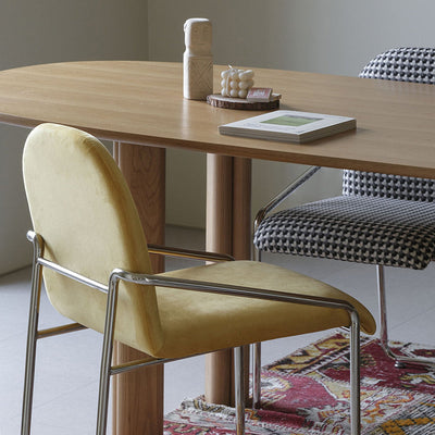 Zeitgenössischer nordischer quadratischer Samt-Edelstahlstuhl mit Rückenlehne und Armlehne für das Wohnzimmer 