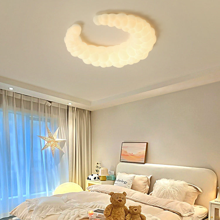 Moderna Minimalista Media Luna PE Hierro LED Luz de Techo Empotrada para Dormitorio 