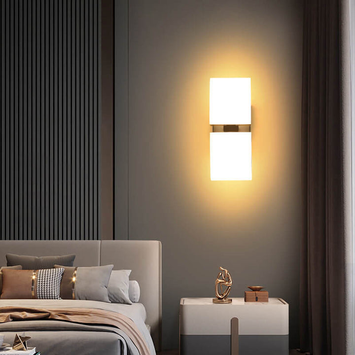 Moderne minimalistische runde LED-Wandleuchte aus Zinklegierung, drehbar 