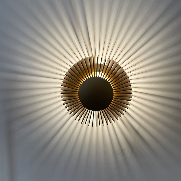 Applique murale LED design tournesol rond en aluminium minimaliste moderne pour salon 