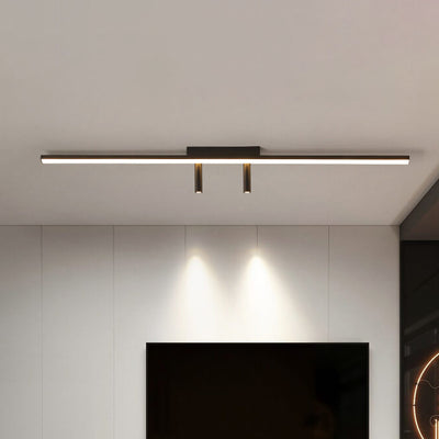 Modern Minimalist Long Strip LED Spotlight Flush Mount Ceiling Light